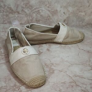Tory Burch Women's Cream Espadrilles 8